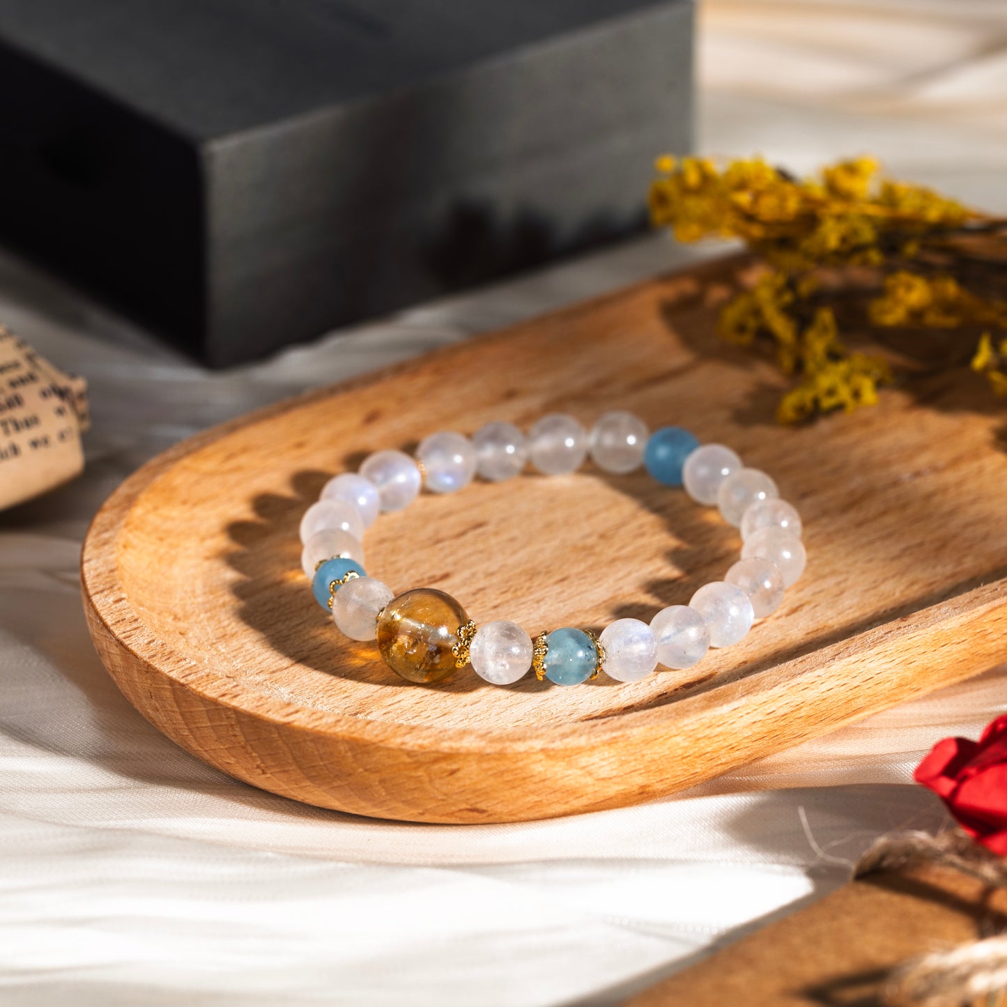 Ocean Glow Lunar Natural Crystal Bracelet