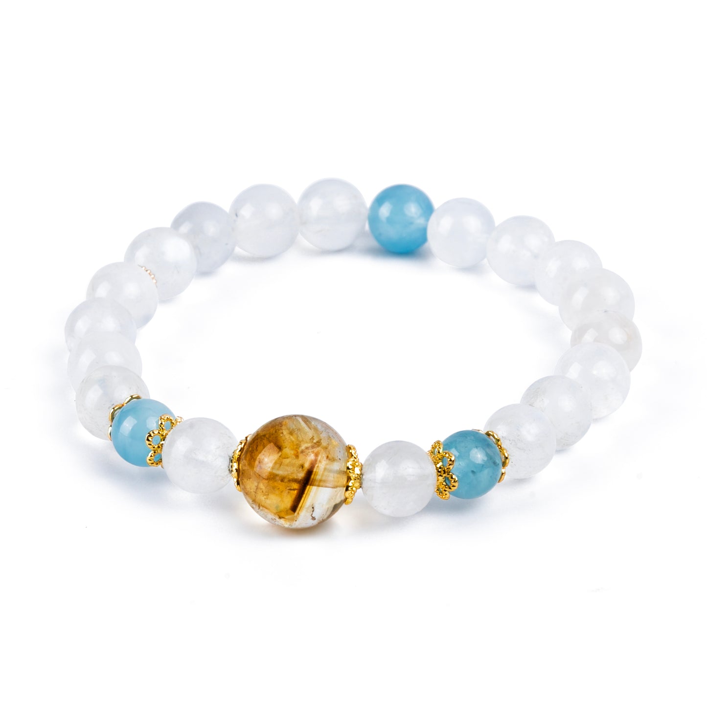 Ocean Glow Lunar Natural Crystal Bracelet