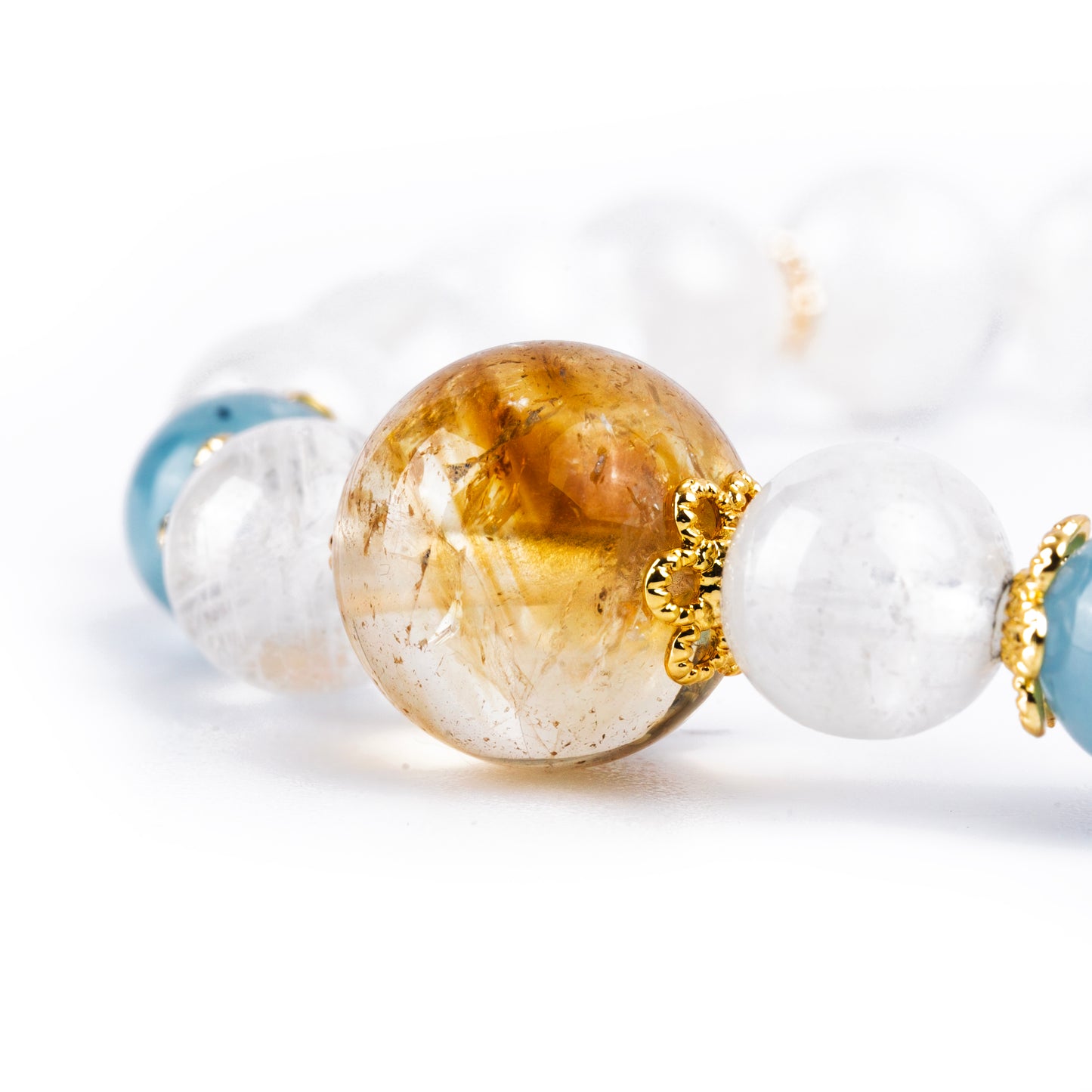 Ocean Glow Lunar Natural Crystal Bracelet